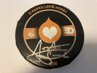 HC Olomouc game used puck (nejlepší hráč zápasu-J. Sirota), OLO vs LIT 2:1, 4/2/24