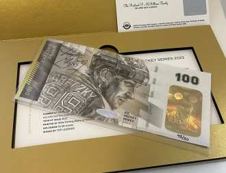 WAYNE GRETZKY commemorative banknote GOLDEN SIGNED